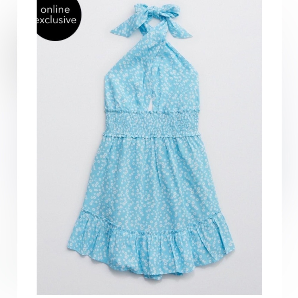 Aerie Spring Fling Halter Dress